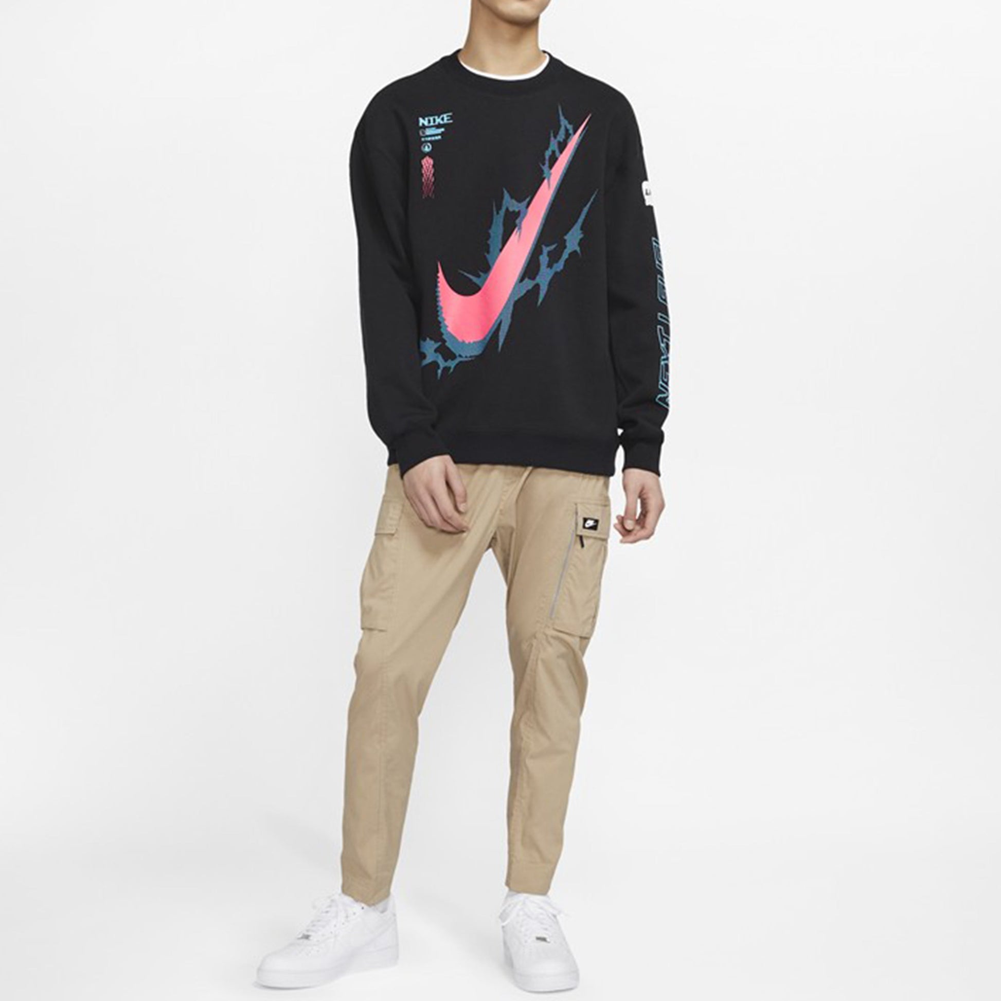 Nike x LPL Crossover Casual Sports Round Neck Pullover Knit Black DA5005-010