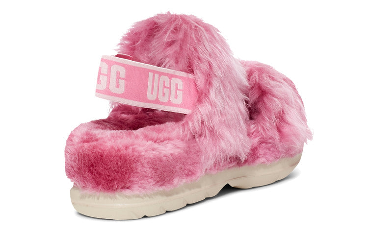 (WMNS) UGG Fluff Sugar Sandal Lightweight Cozy Sports Sandals Pink Red 1119999-STPN