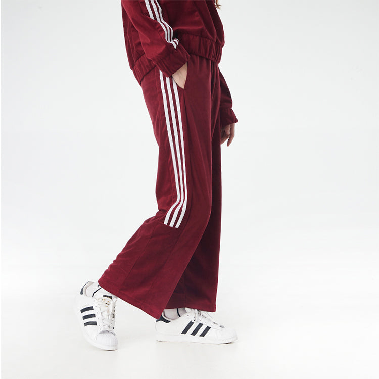 (WMNS) adidas Neo CS TP Velour Pants 'Red White' GK8761