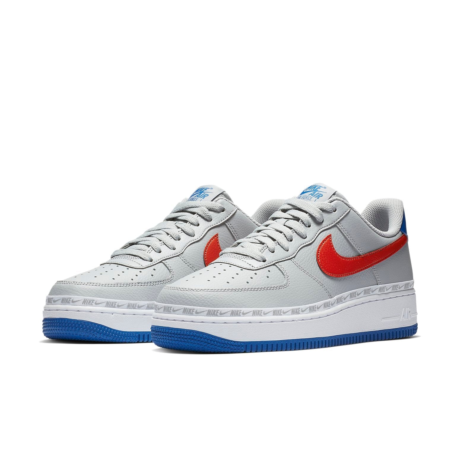 Nike Air Force 1 Low 'Overbranding Grey Blue Red' CD7339-001