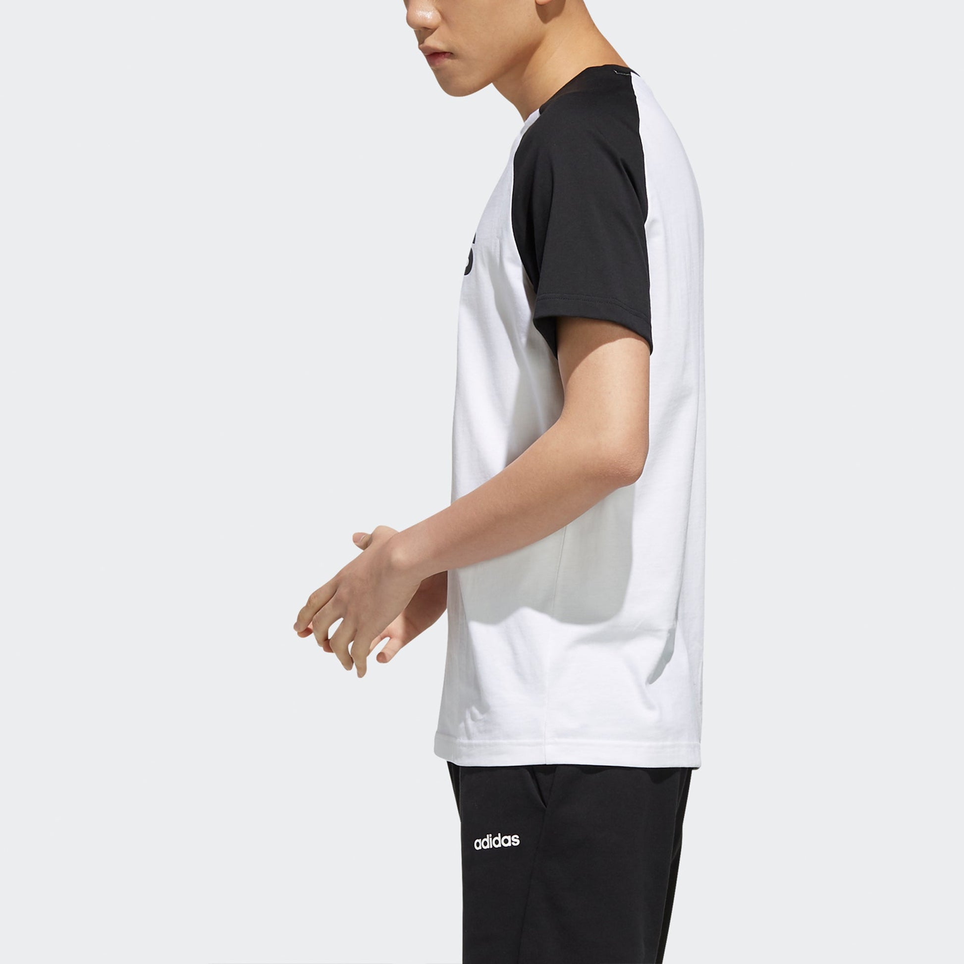 adidas neo Colorblock Round Neck Short Sleeve White EI4728
