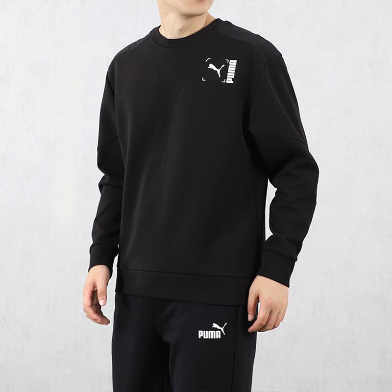 PUMA Nu-tility Round Neck Casual Pullover Sports Black 585239-01