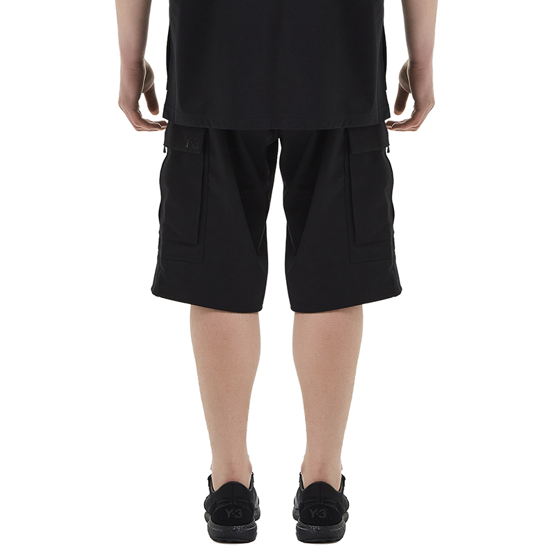 adidas Y-3 Classic Refined Wool Stretch Cargo Shorts 'Black' FN3401