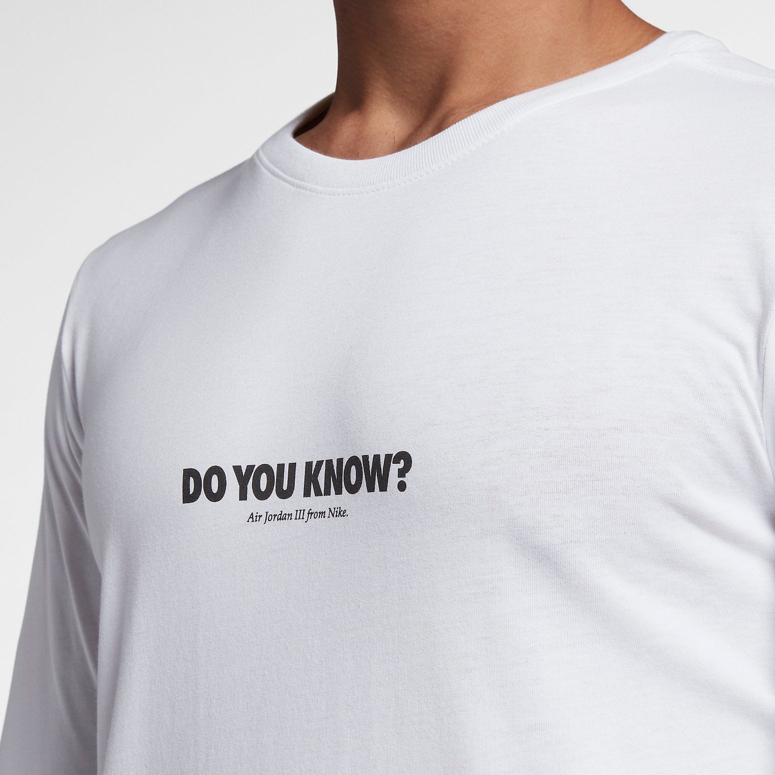 Air Jordan Retro 3 Long Sleeve T-Shirt 'White' 943938-100
