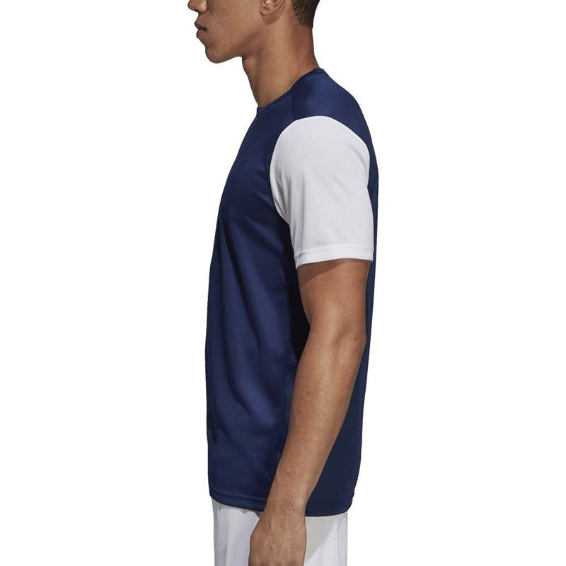 adidas Colorblock Training Sports Soccer/Football Short Sleeve Blue White DP3232