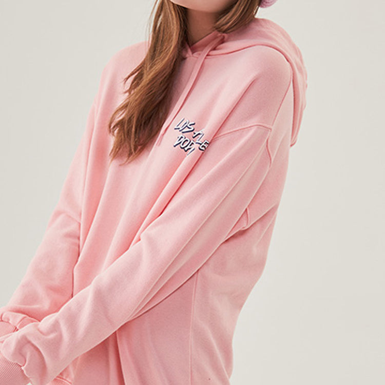 MLB Logo Embroidered Pattern hooded Long Sleeves Unisex Pink Red 31HD04941-07P