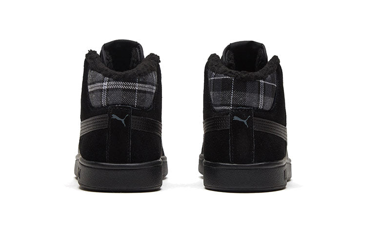 PUMA Smash V2 Mid Wtr Fleece Black Mid Board Shoes 366810-01