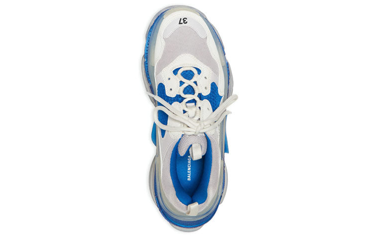 (WMNS) Balenciaga Triple S 'Clear Sole - White Blue' 544351W09ON9169
