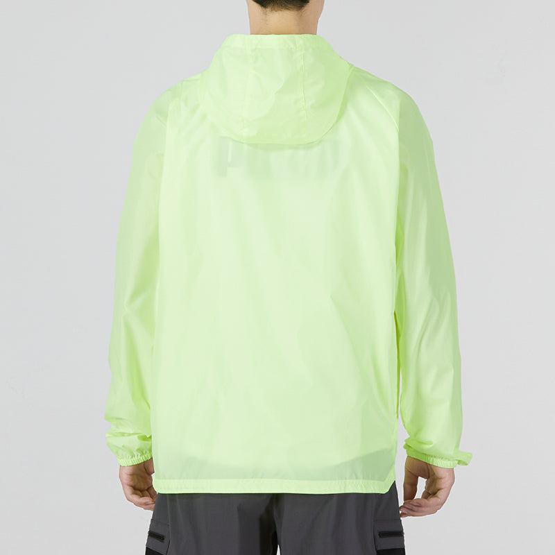 PUMA Uv Favorite Woven Jacket M Athleisure Casual Sports Logo hooded Solid Color Green 521684-37