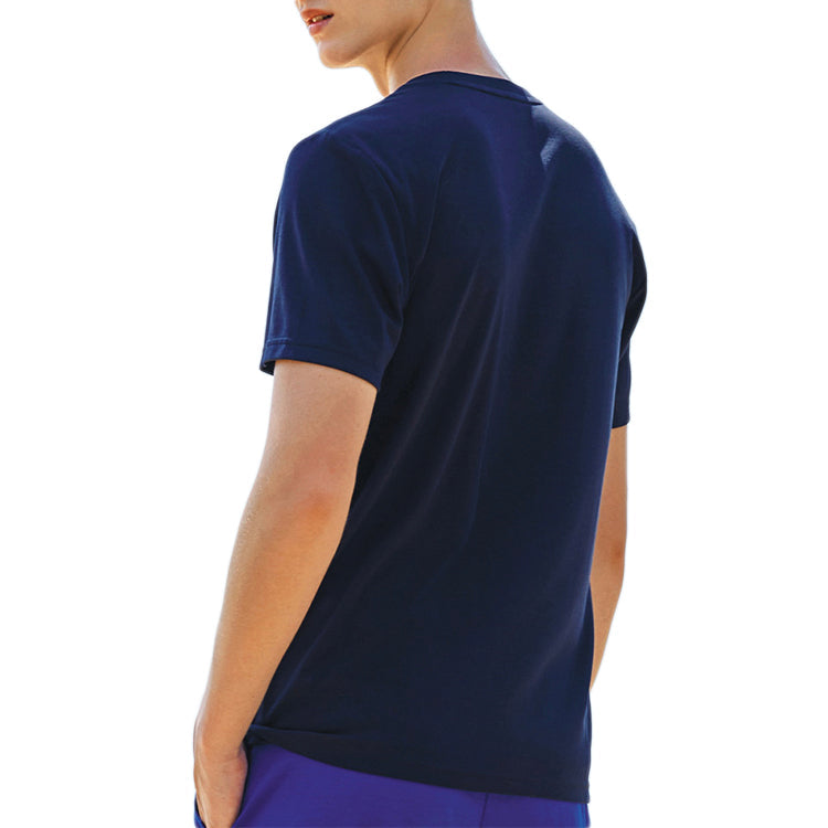 FILA Alphabet Logo Printing Round Neck Short Sleeve Blue F51M028131A-NV