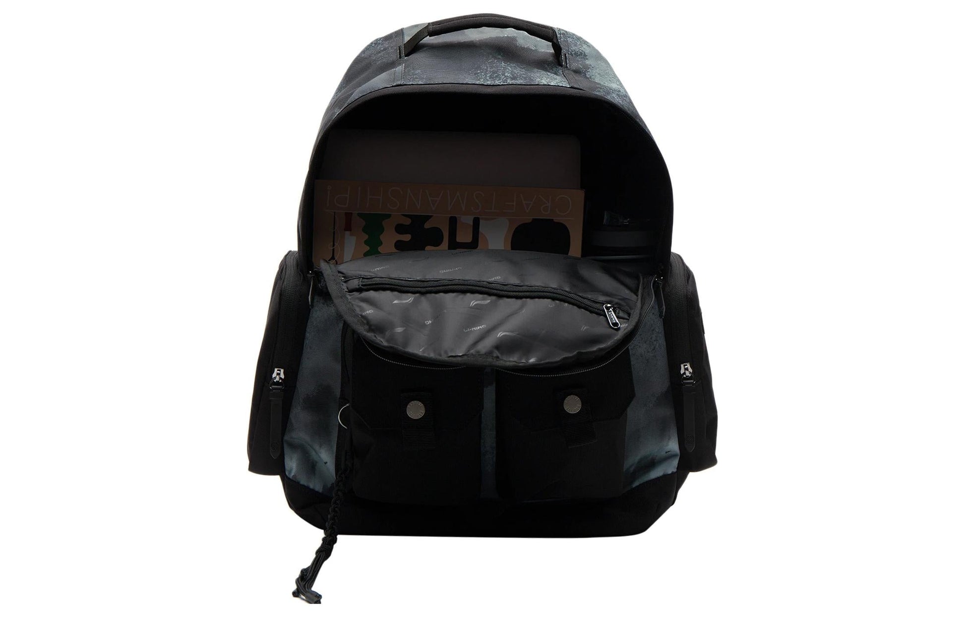 Li-Ning BadFive Logo Waterproof Backpack 'Black' ABSS163-1