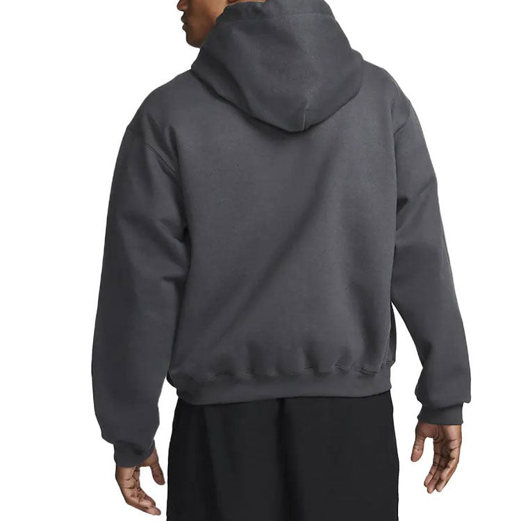 Men's Nike Solid Color Logo Printing Loose Zipper Smoke Gray DH5042-070