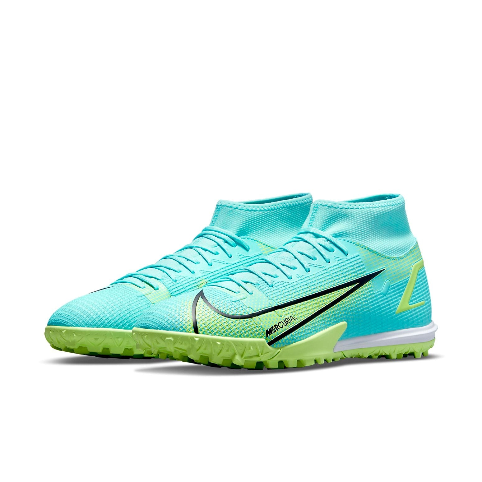 Nike Mercurial Superfly 8 Academy TF Turf Soccer Shoes 'Blue Neon Green' CV0953-403