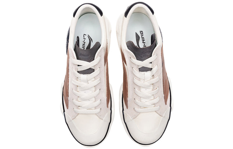 (WMNS) Li-Ning Wave HBRD 'White Black Brown' AGCP378-6