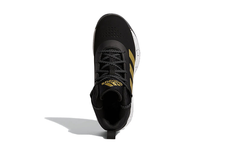 (GS) adidas Cross 'Em Up 5 Wide J 'Black Gold Metallic' GX4790