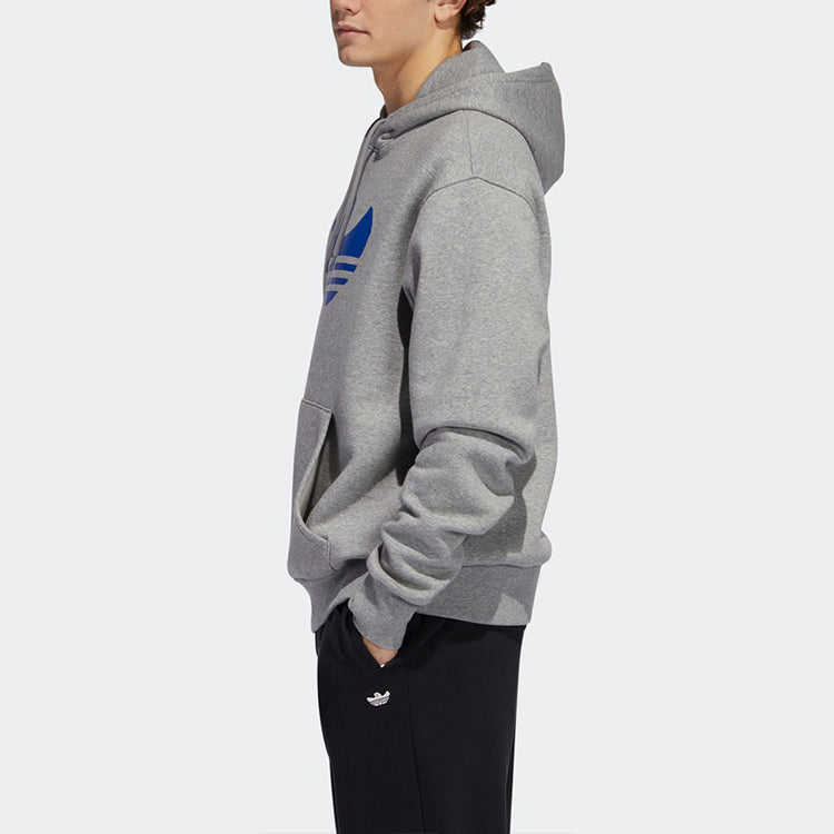 adidas originals Printing Logo hooded Long Sleeves Gray GE0116