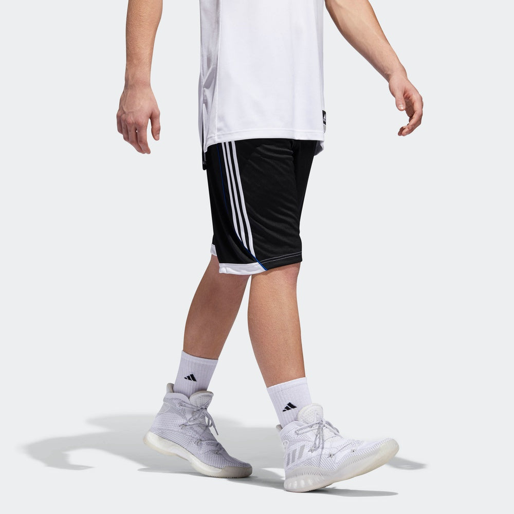 adidas Sports Side Stripe Basketball Breathable Shorts Black BQ9871