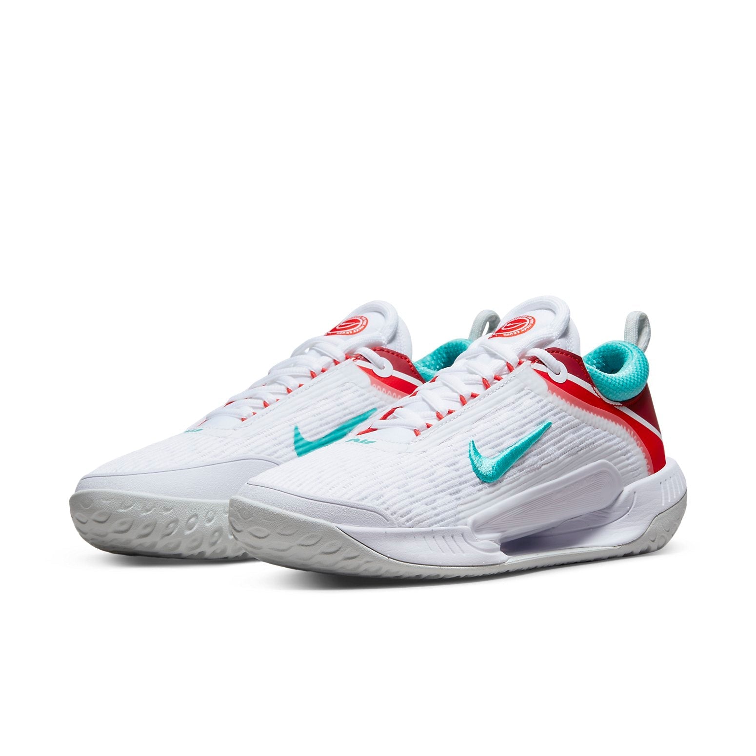 (WMNS) Nike Court Zoom NXT 'White Habanero Red Teal' DH0222-136
