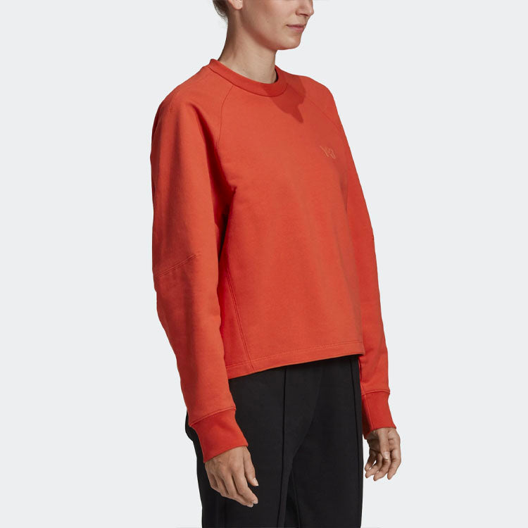 (WMNS) Y-3 Solid Color Basic Round Neck Hoodie Orange GK4437