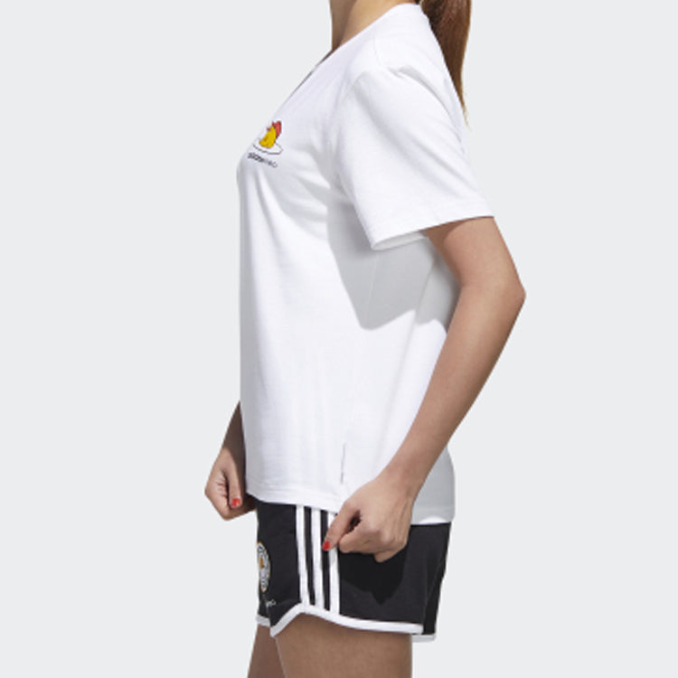 (WMNS) adidas neo GDTM BF TEE Yellow Crossover Sports Short Sleeve White GL7231