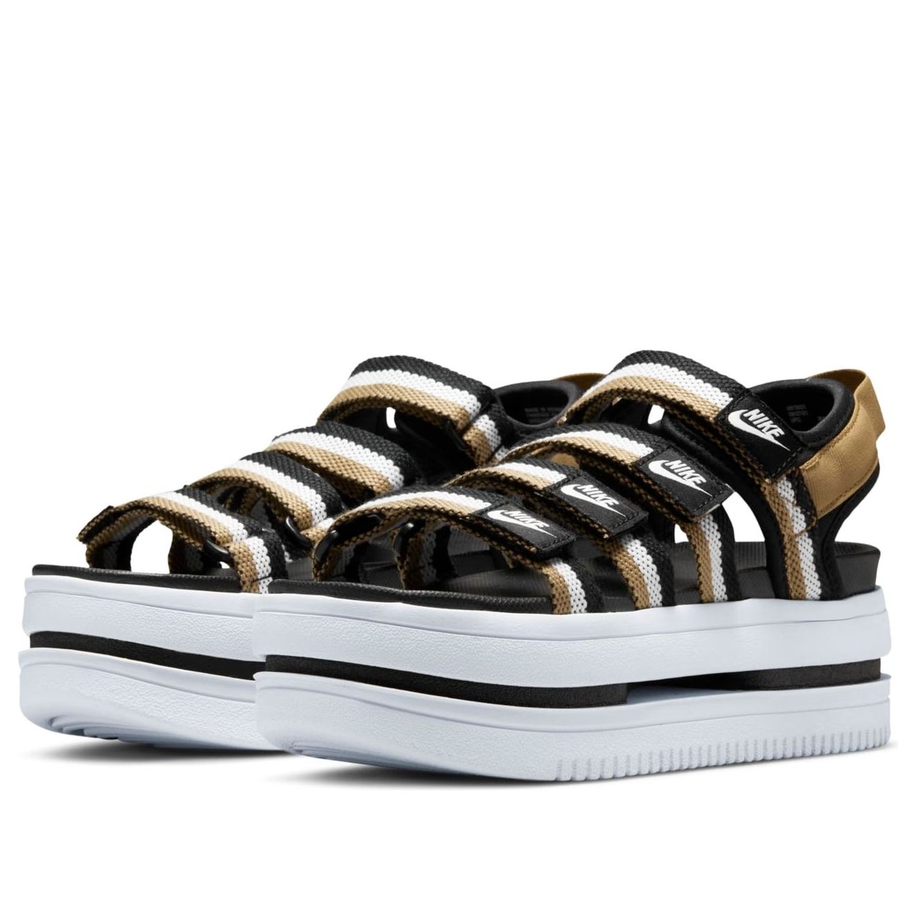 (WMNS) Nike Icon Classic Sports Black Brown Sandals 'Black Brown' DH0223-002