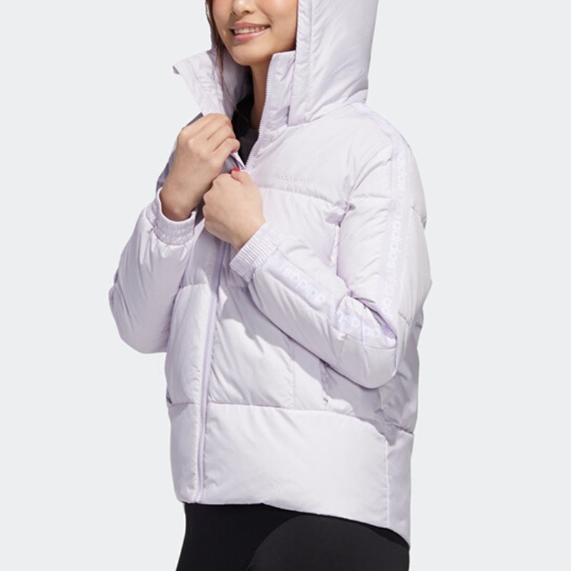 (WMNS) adidas neo Hooded Down Puffer Jacket 'Silver Dawn' GJ8791