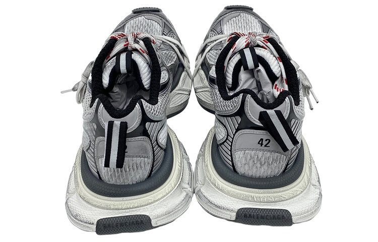 Balenciaga 3XL Sneakers ' Grey, White and Red Mesh and Polyurethane' 734734W3XL51219