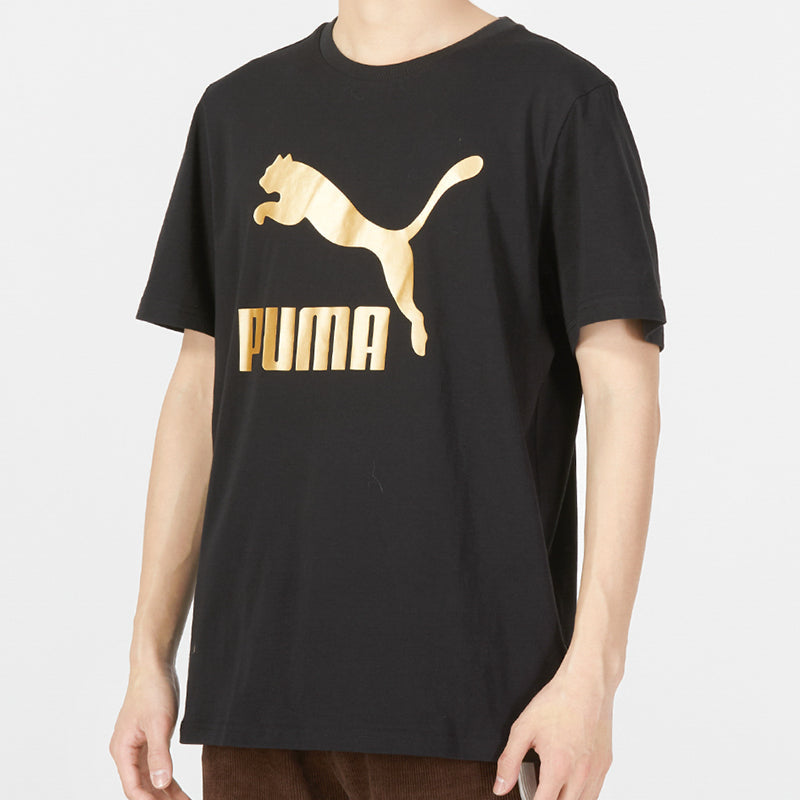 PUMA Classics Metallic Logo T-Shirt 'Black' 621559-01