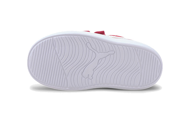 (TD) PUMA Courtflex V2 Mesh Sneakers White/Pink 371759-02
