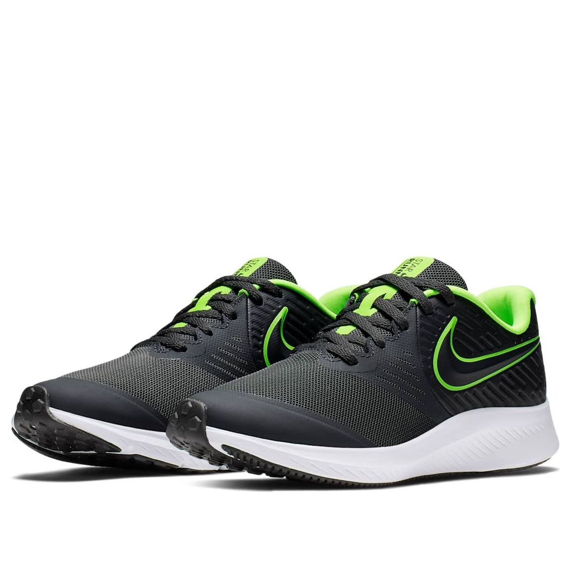 (GS) Nike Star Runner 2 'Black Green' AQ3542-004