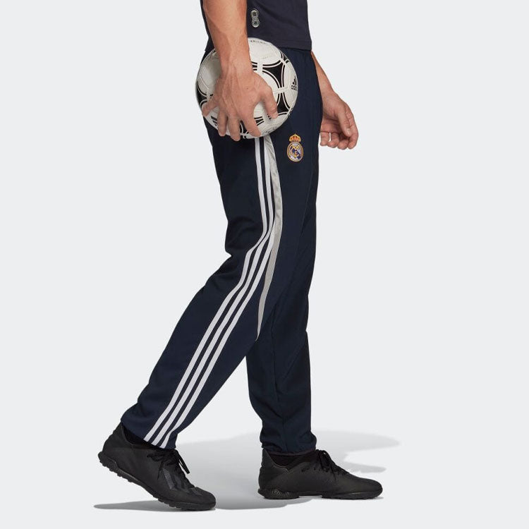 Men's adidas Logo Printing Stripe Elastic Waistband Sports Pants/Trousers/Joggers Blue HA2532