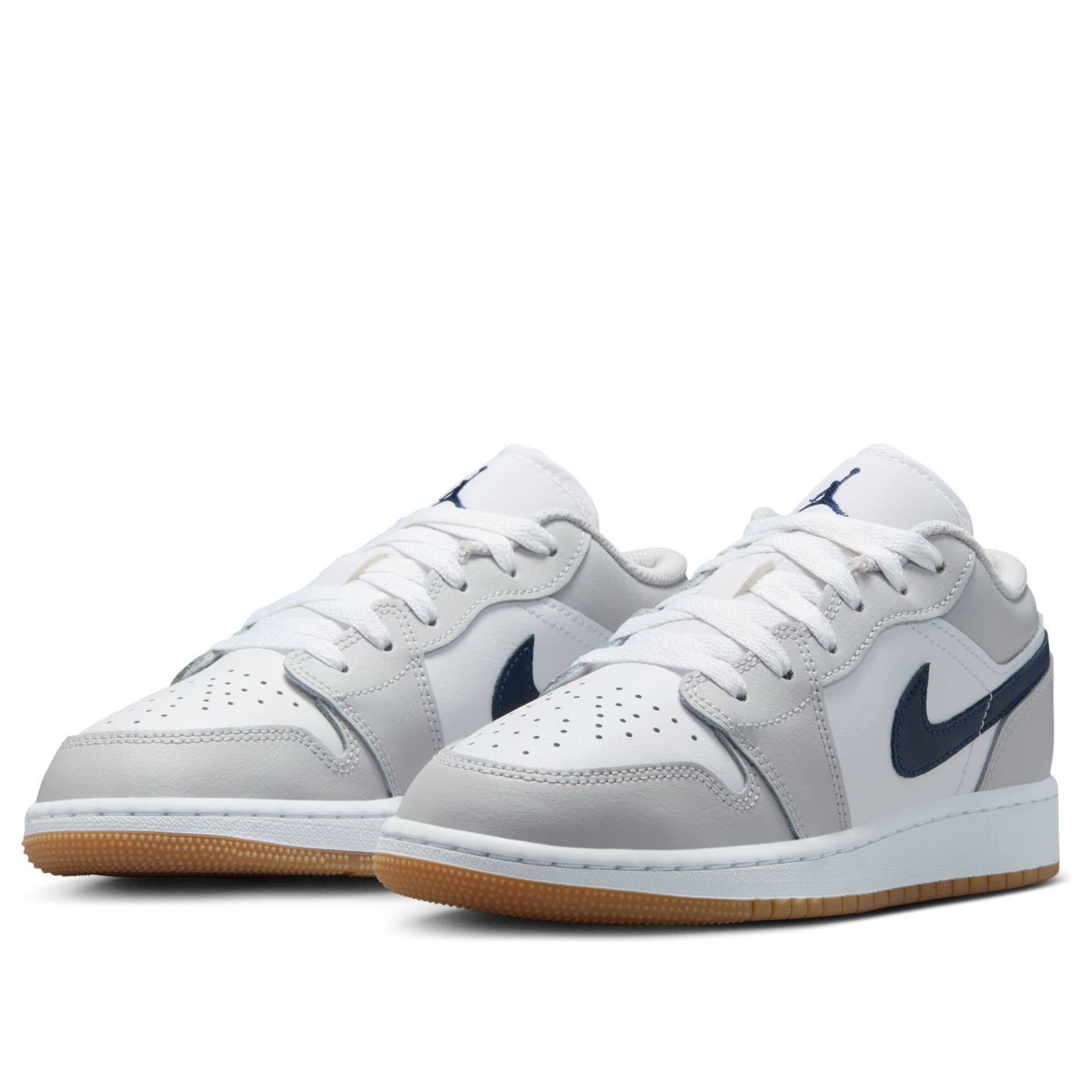 (GS) Air Jordan 1 Low 'White Neutral Grey Gum Midnight Navy' 553560-146