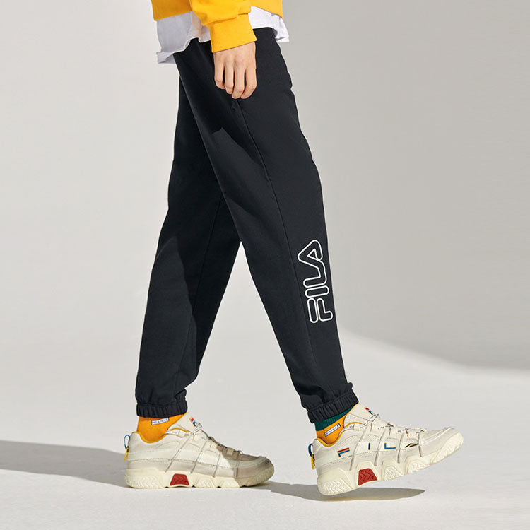 FILA FUSION Loose Bundle Feet Casual Long Pants Black T11M115605F-BK