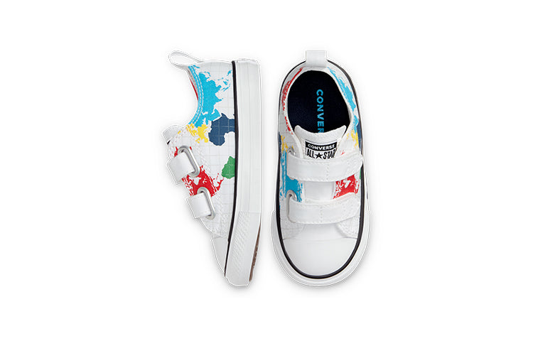 (TD) Converse Chuck Taylor All Star 2V Little White/Multi-Color 768457C