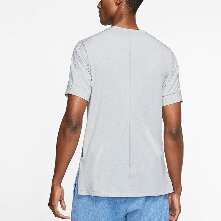 Nike Yoga Dri-FIT Sports Quick Dry Short Sleeve Smoke Grey Light gray BV4035-077
