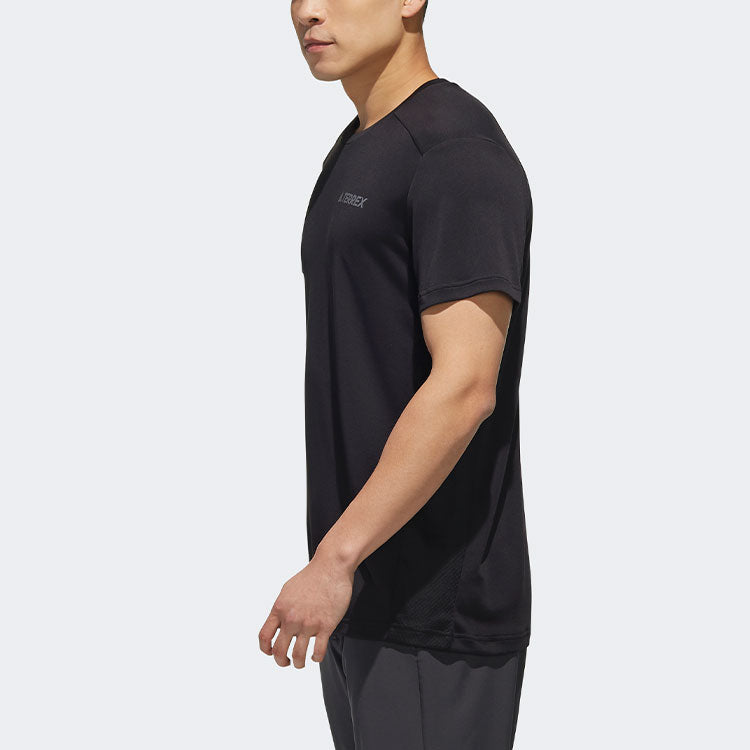 adidas Xplr Act Ss T Casual Sports Round Neck Pullover Short Sleeve Black DW4195
