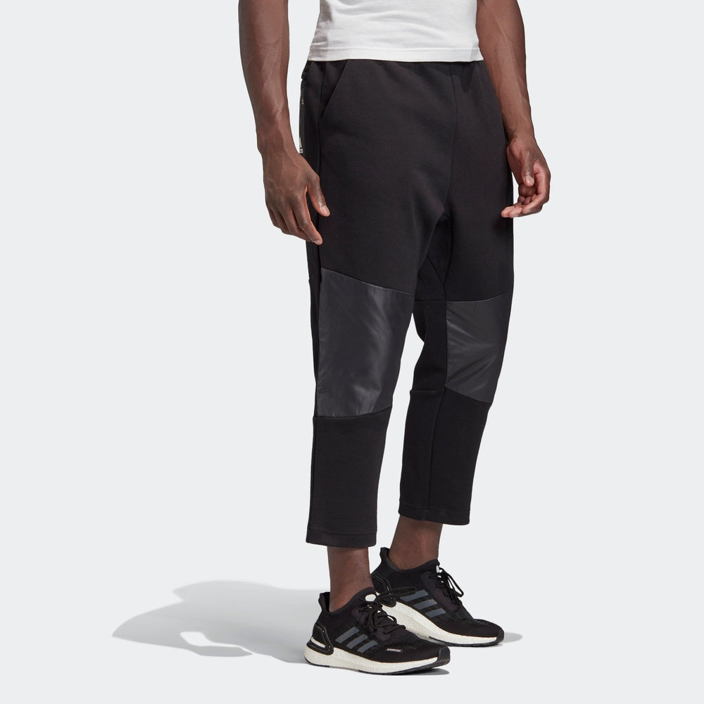 Men's adidas Splicing Sports Stylish Black Long Pants/Trousers FL5710