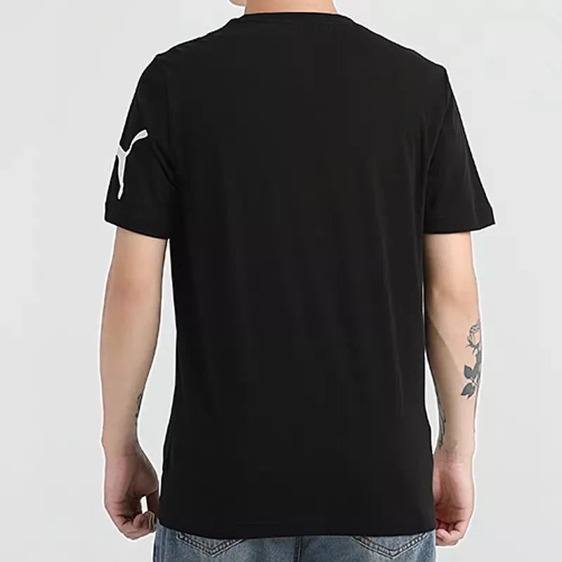 PUMA Casual Sports Round Neck Short Sleeve Black 581710-01