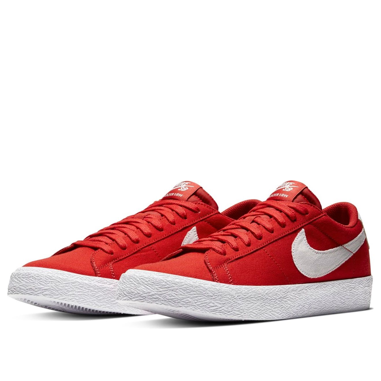 Nike SB Skateboard Blazer Zoom Low CNVS 'Red White' 889053-600