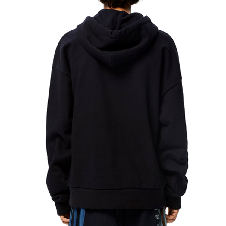 Men's LOEWE Anagram Embroidered hooded Long Sleeves Navy Blue H6109700SI-5110
