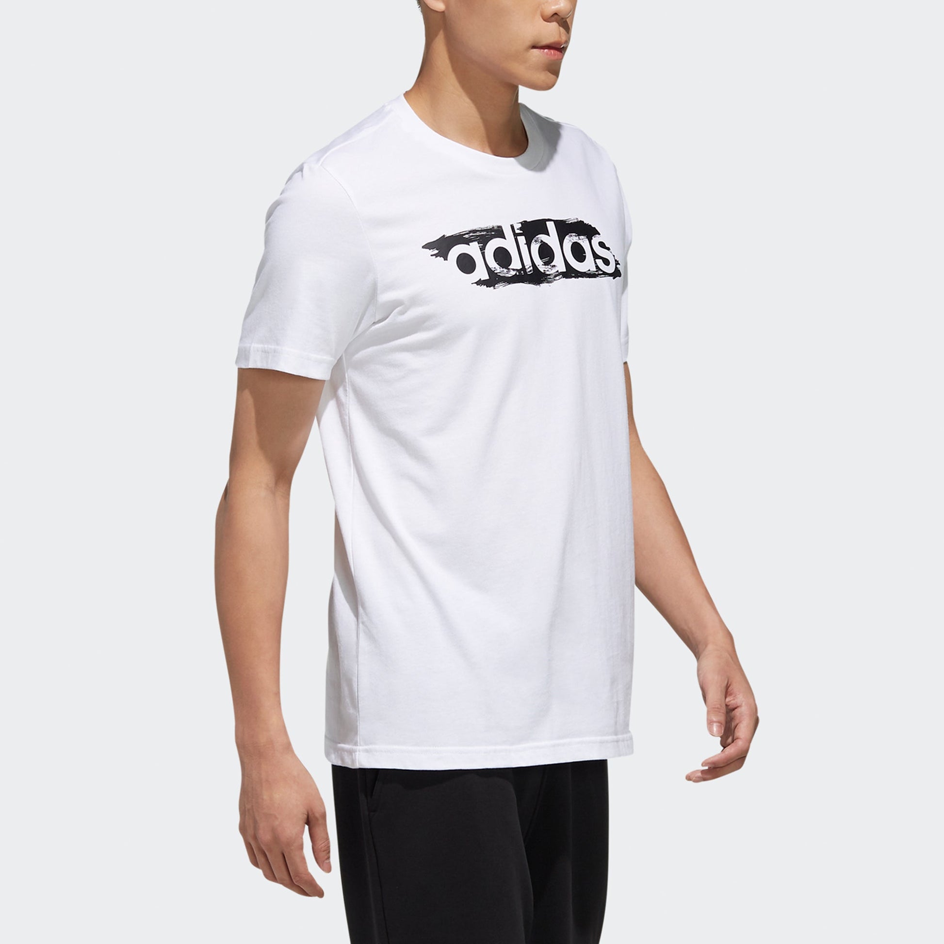 adidas M BRSHSTRK V2 T Basketball Sports Printing Round Neck Short Sleeve White FM6275