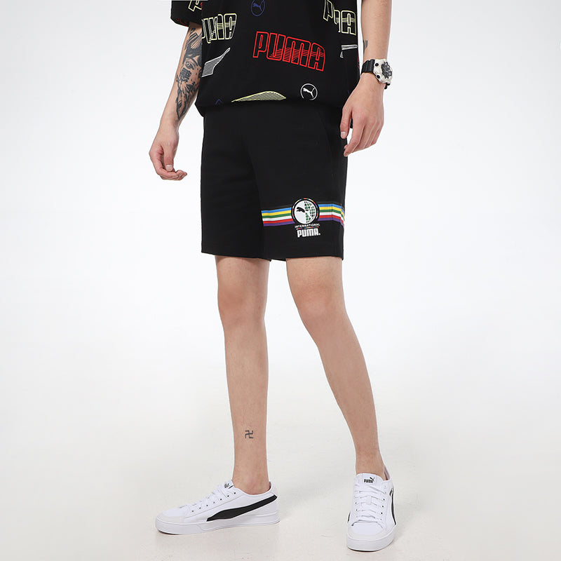 PUMA INTL Graphic Shorts 'Black White' 531308-01