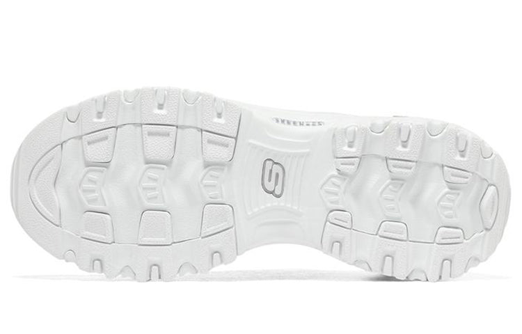 (WMNS) Skechers DLites 1.0 'White Silver' 896090-WSL