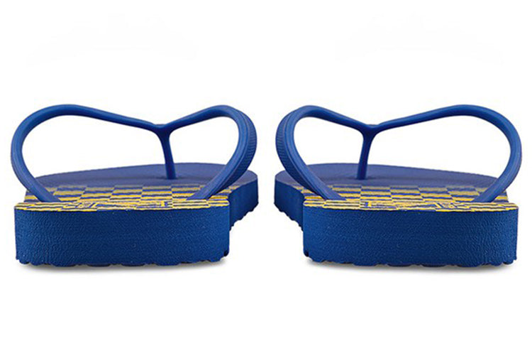 Vans Casual Fashion Unisex Blue Yellow Grid Slippers 'Blue Yellow' VN0A3MTLFBV