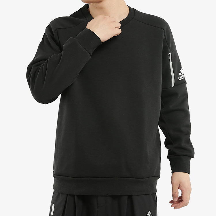 adidas Casual Running Sports Round Neck Pullover Black FJ0234
