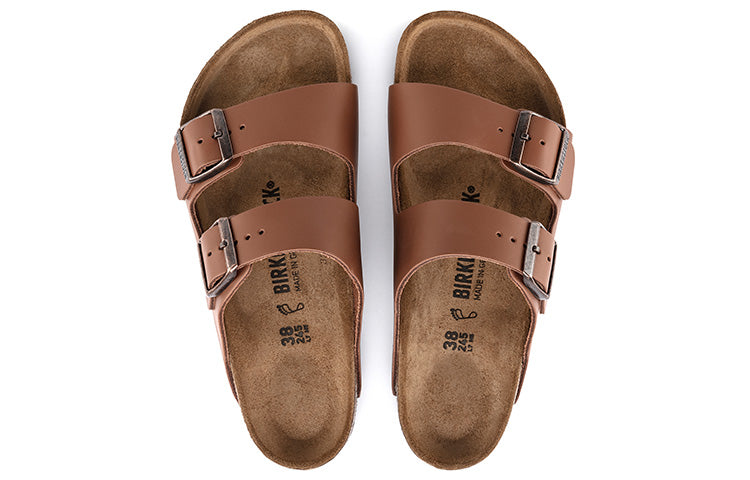 Birkenstock Arizona Series Cowhide Minimalistic Cozy Brown Version 1019019
