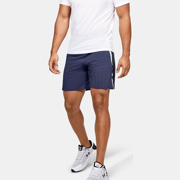 Under Armour Launch SW Branded 7 inch Shorts 'Blue' 1350153-497