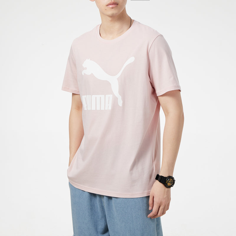 PUMA Athleisure Casual Sports Logo Printing Short Sleeve Pink Red 532280-26