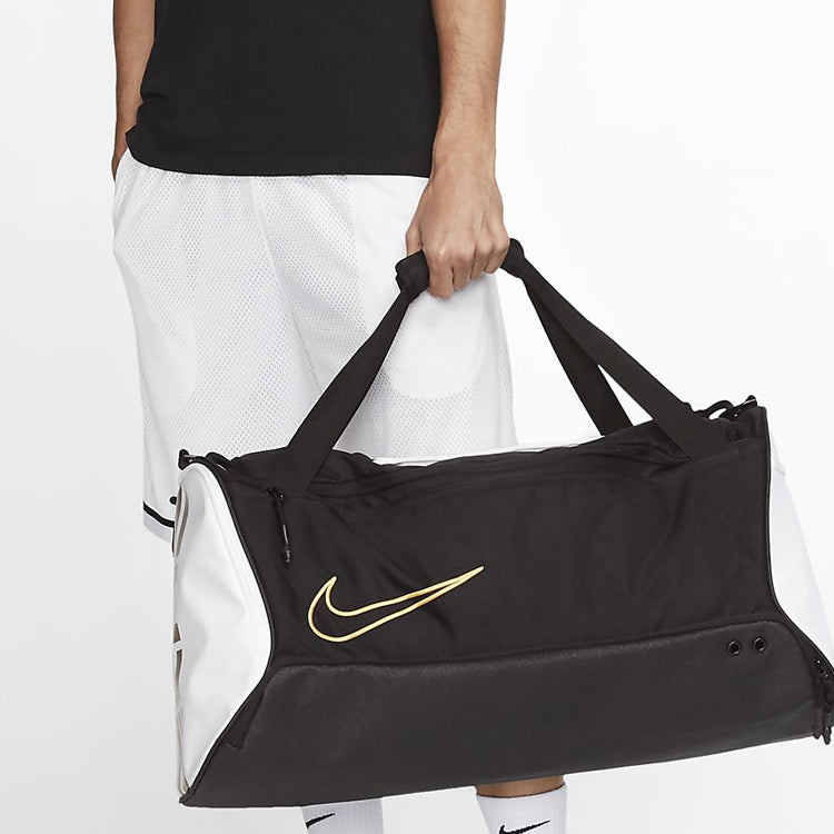 Nike Elite Basketball Duffel Bag 'Black White Metallic Gold' BA6163-011
