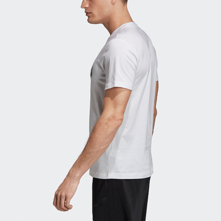 adidas M Fl Grfx T 2 logo Printing Casual Sports Short Sleeve White EI4606